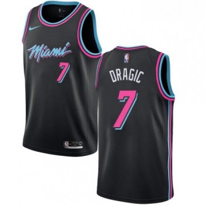 Mens Nike Miami Heat 7 Goran Dragic Swingman Black NBA Jersey City Edition