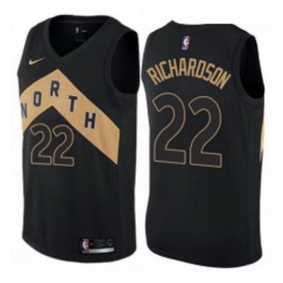 Womens Nike Toronto Raptors 22 Malachi Richardson Swingman Black NBA Jersey City Edition