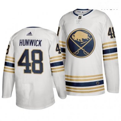 Sabres 48 Matt Hunwick White 50th Anniversary Adidas Jersey