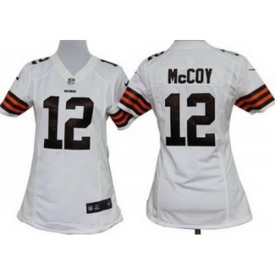 Women Nike Cleveland BroWns 12 Colt Mccoy White Nike NFL Jerseys