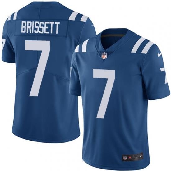 Nike Colts #7 Jacoby Brissett Royal Blue Team Color Mens Stitched NFL Vapor Untouchable Limited Jersey