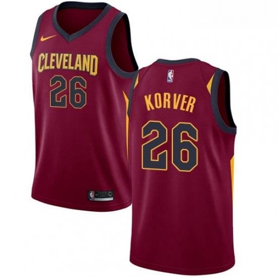 Womens Nike Cleveland Cavaliers 26 Kyle Korver Swingman Maroon Road NBA Jersey Icon Edition