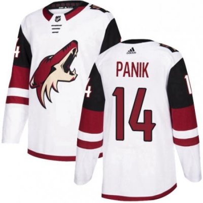 Mens Adidas Arizona Coyotes 14 Richard Panik Authentic White Away NHL Jersey