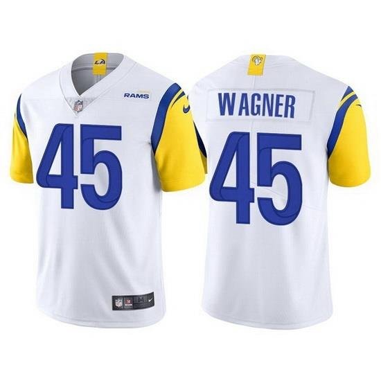 Men Los Angeles Rams 45 Bobby Wagner White Vapor Untouchable Limited Stitched Football jersey