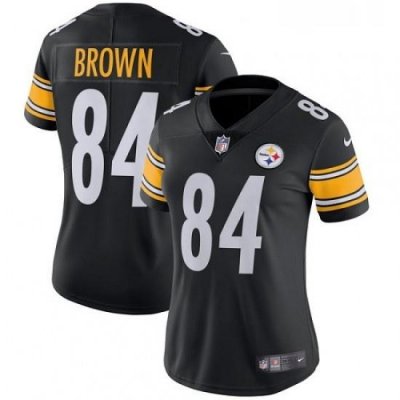 Womens Nike Pittsburgh Steelers 84 Antonio Brown Black Team Color Vapor Untouchable Limited Player NFL Jersey