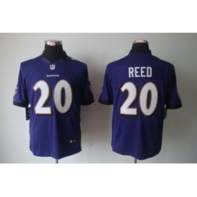 Nike Baltimore Ravens 20 Ed Reed Purple Limited NFL Jersey