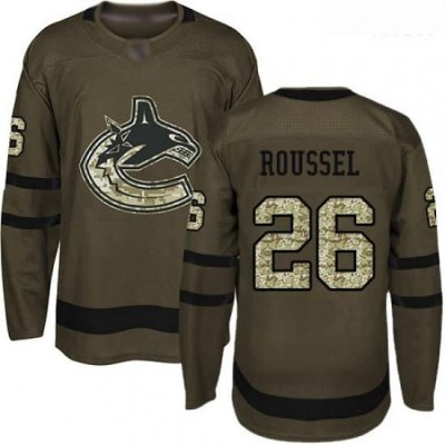 Canucks #26 Antoine Roussel Green Salute to Service Stitched Hockey Jersey