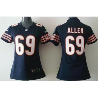 Women Nike Chicago Bears #69 Jared Allen Blue NFL Jerseys