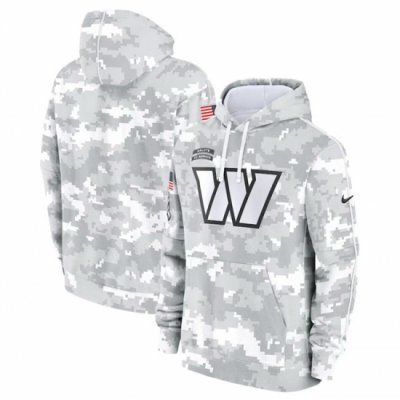 Men Washington Commanders 2024 Arctic Camo Salute To Service Club Fleece Pullover Stitched Hoodie