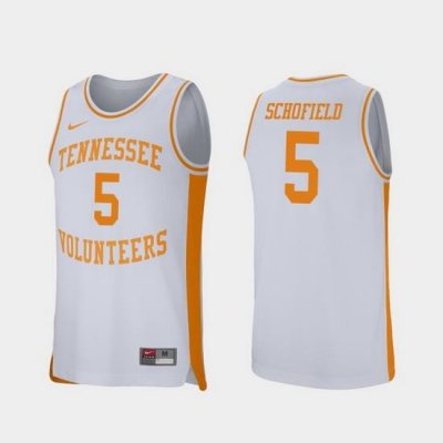 Men Tennessee Volunteers Admiral Schofield White Retro Performance College Basketball Jersey