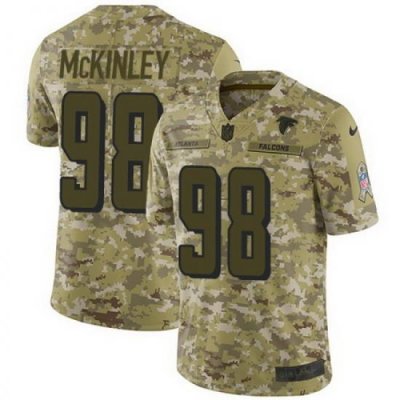 Nike Falcons #98 Takkarist McKinley Camo Mens Stitched NFL Limited 2018 Salute To Service Jersey