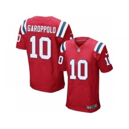 Nike NeW England Patriots 10 Jimmy Garoppolo Red Elite NFL Jersey