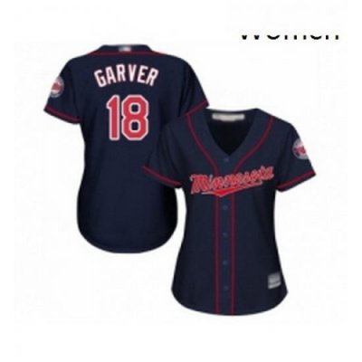 Womens Minnesota Twins 18 Mitch Garver Replica Navy Blue Alternate Road Cool Base Baseball Jersey