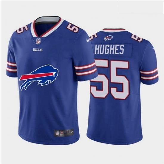 Nike Bills 55 Jerry Hughes Royal Team Big Logo Vapor Untouchable Limited Jersey