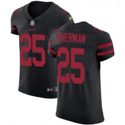 Mens Nike San Francisco 49ers 25 Richard Sherman Black Alternate Vapor Untouchable Elite Player NFL Jersey