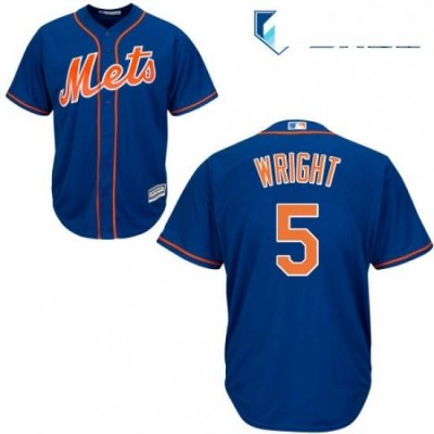 Mens Majestic New York Mets 5 David Wright Replica Royal Blue Alternate Home Cool Base MLB Jersey