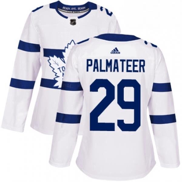 Womens Adidas Toronto Maple Leafs 29 Mike Palmateer Authentic White 2018 Stadium Series NHL Jersey