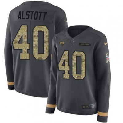 Nike Buccaneers #40 Mike Alstott Anthracite Salute to Service