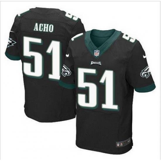 NEW Philadelphia Eagles #51 Emmanuel Acho Black Alternate Mens Stitched NFL Elite Jersey