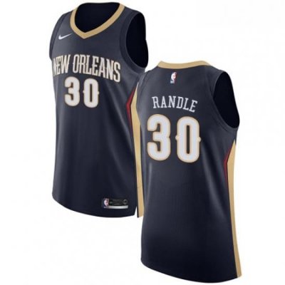 Mens Nike New Orleans Pelicans 30 Julius Randle Authentic Navy Blue NBA Jersey Icon Edition