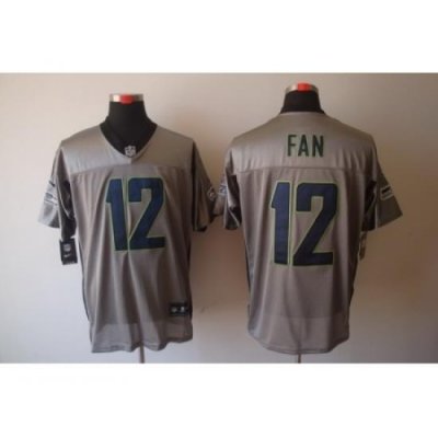 Nike Seattle Seahawks 12 Fan Grey Elite Shadow NFL Jersey