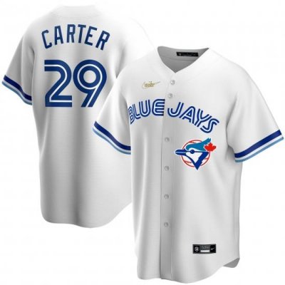 Men Toronto Blue Jays 29 Joe Carter Nike Home CooperstoWn Collection Player MLB Jersey White