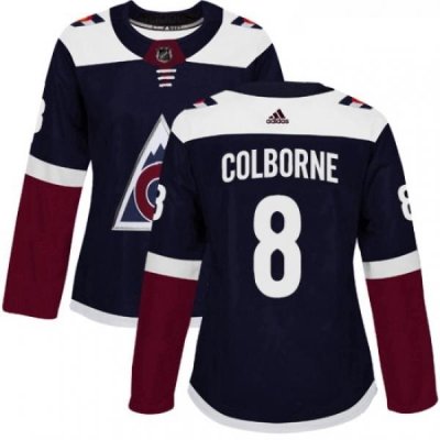 Womens Adidas Colorado Avalanche 8 Joe Colborne Authentic Navy Blue Alternate NHL Jersey