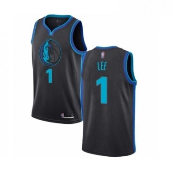 Youth Dallas Mavericks 1 Courtney Lee Swingman Charcoal Basketball Jersey City Edition