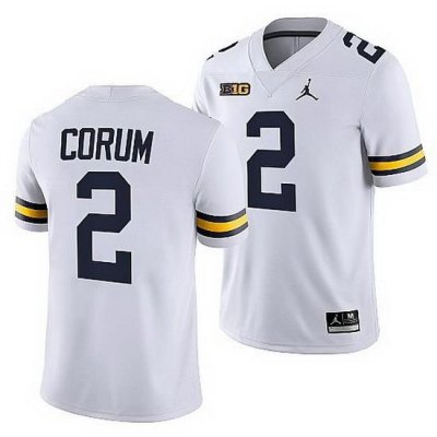 Michigan Wolverines Blake Corum White College Football Men Jersey