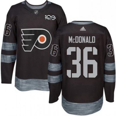 Mens Adidas Philadelphia Flyers 36 Colin McDonald Premier Black 1917 2017 100th Anniversary NHL Jersey