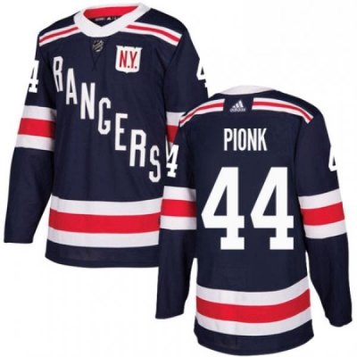 Mens Adidas New York Rangers 44 Neal Pionk Navy Blue Authentic 2018 Winter Classic Stitched NHL Jersey