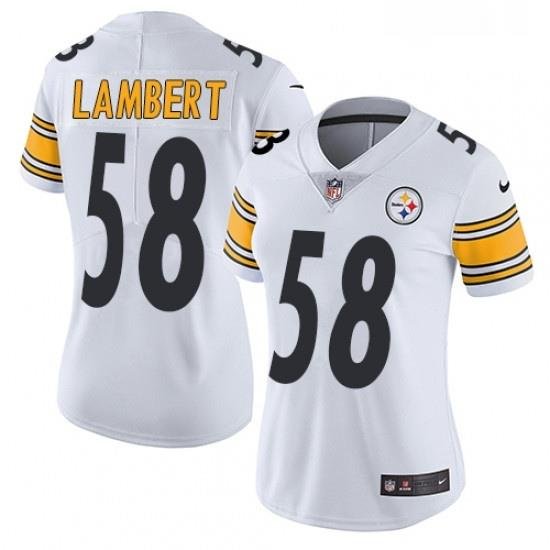 Womens Nike Pittsburgh Steelers 58 Jack Lambert Elite White NFL Jersey