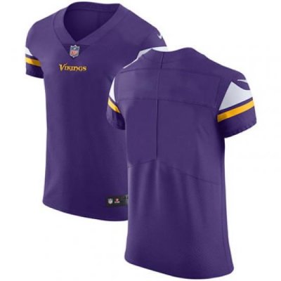 Men Nike Vikings Blank Purple Team Color Stitched NFL Vapor Untouchable Elite Jersey