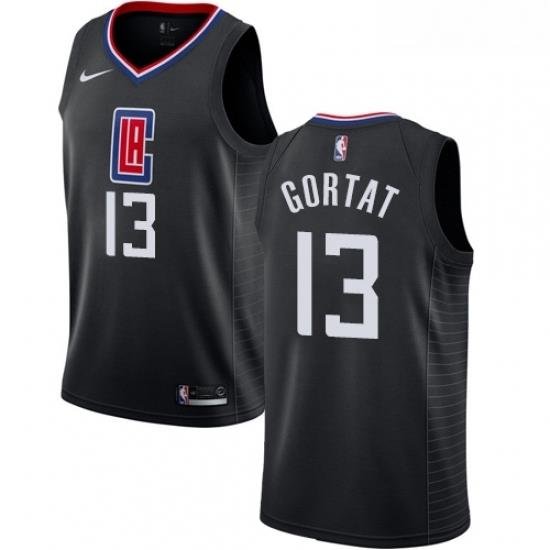 Youth Nike Los Angeles Clippers 13 Marcin Gortat Swingman Black NBA Jersey Statement Edition