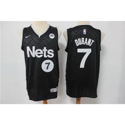 Men Nike Brooklyn Nets Kevin Durant 7 Black NBA New grey playoff bonus jersey