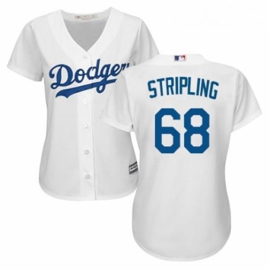 Womens Majestic Los Angeles Dodgers 68 Ross Stripling Authentic White Home Cool Base MLB Jersey