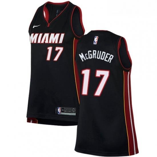 Mens Nike Miami Heat 17 Rodney McGruder Swingman Black NBA Jersey Icon Edition