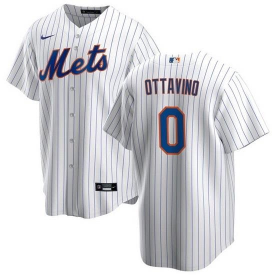 Men NeW York Mets 0 Adam Ottavino White Cool Base Stitched Jersey