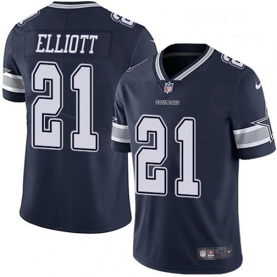 Youth Nike Dallas Cowboys 21 Ezekiel Elliott Navy Blue Team Color Vapor Untouchable Limited Player NFL Jersey