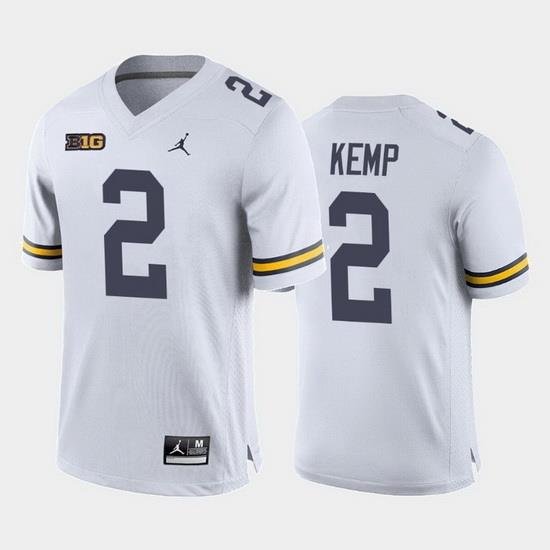 Michigan Wolverines Carlo Kemp White Away Men'S Jersey