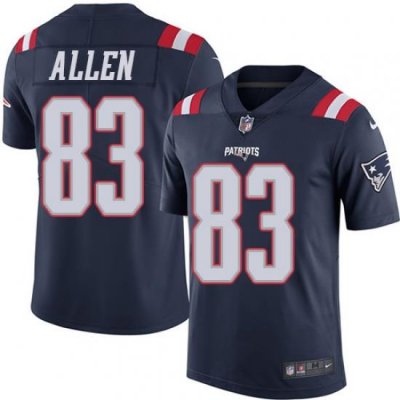 Nike Patriots #83 Dwayne Allen Navy Blue Mens Stitched NFL Limited Rush Jersey