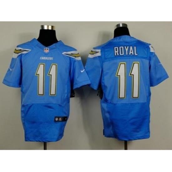 Nike San Diego Chargers 11 Eddie Royal Blue Alternate Elite NFL Jersey