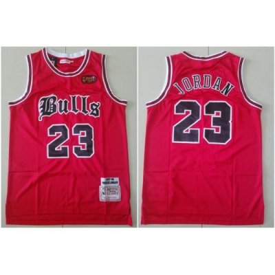 Bulls 23 Michael Jordan Red 1997 NBA Finals Patch 1997 98 Hardwood Classics Jersey