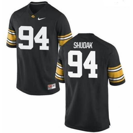 Men Iowa Hawkeyes Caleb Shudak Black Football Limited Jersey