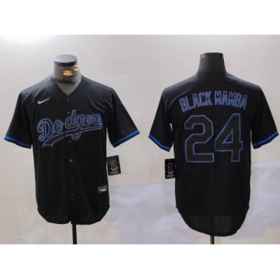 Men Los Angeles Dodgers 24  27Black Mamba 27 Black Cool Base Stitched Baseball Jersey 5