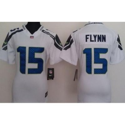 Women Nike Seattle Seahawks 15# Matt Flynn White Nike NFL Jerseys