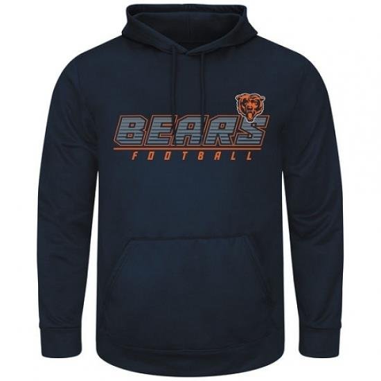 NFL Chicago Bears Majestic Punt Return Pullover Hoodie Navy