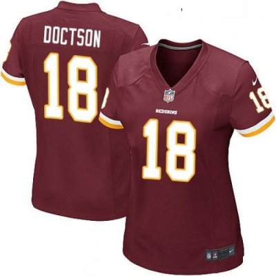 Womens Nike Washington Redskins 18 Josh Doctson Game Burgundy Red Team Color NFL Jersey