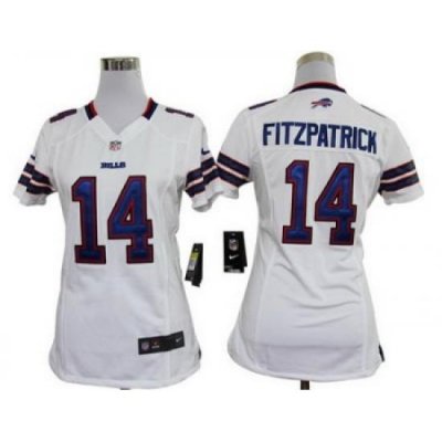 Women Nike Buffalo Bills 14 Ryan Fitzpatrick White Nike NFL Jerseys