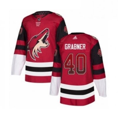 Mens Adidas Arizona Coyotes 40 Michael Grabner Authentic Maroon Drift Fashion NHL Jersey